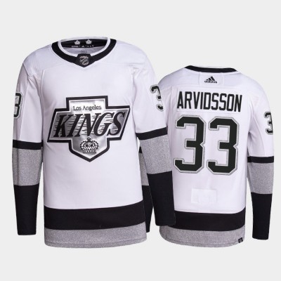 Adidas Los Angeles Kings #33 Viktor Arvidsson Men's 2021-22 Alternate Authentic NHL Jersey - White Men's